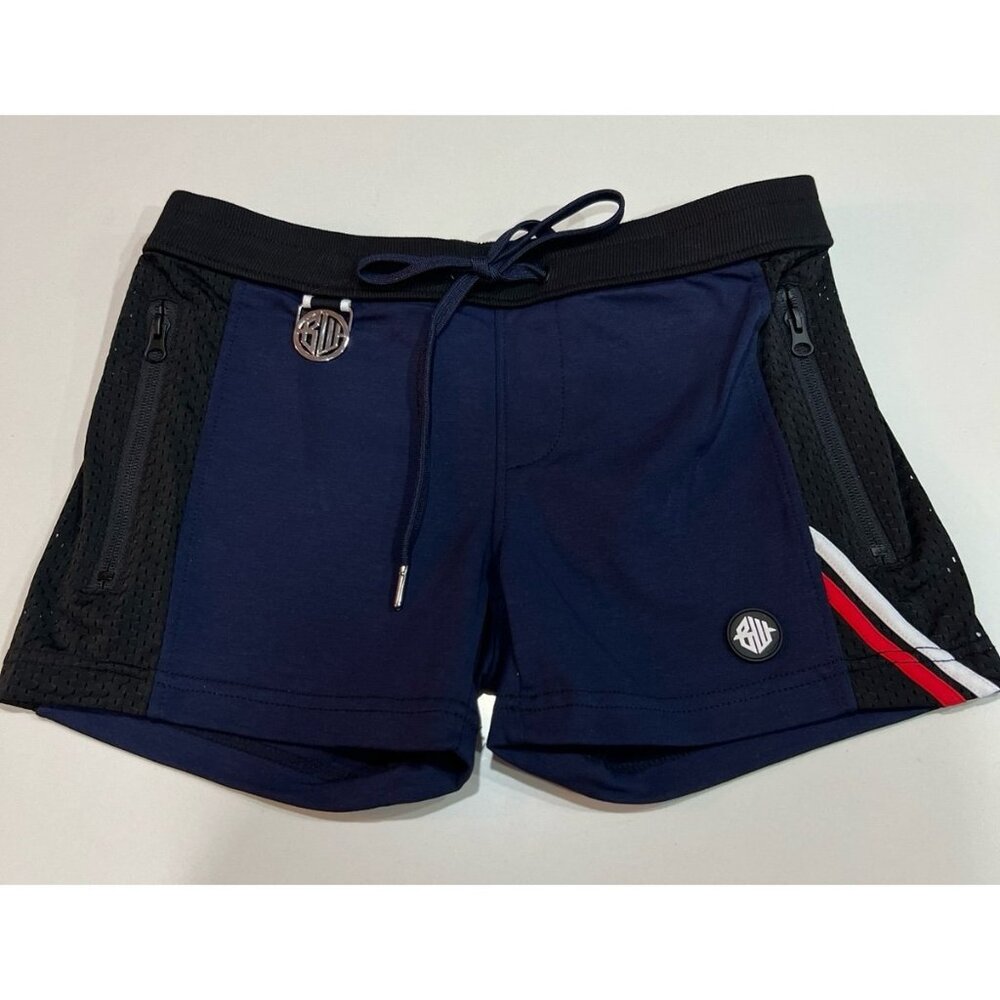 Men's‎ Athletic Shorts – Navy with Black Mesh Panels